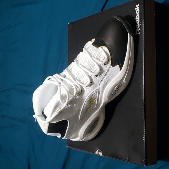 Reebok Other - Reebok Question “Respect My Shine” Features Rub-Away Black Toe With Hidden Gold